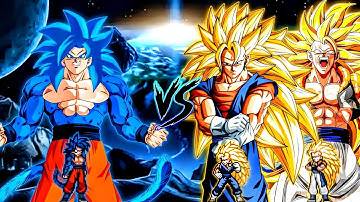 Goku TP V3.5 OP (all form) VS Gogeta SSJ3 OP & Vegito SSJ3 OP in Jump Force Mugen