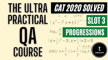 CAT 2020 QA Slot 03 Q05 Progressions Modern Math nth Term Series Sequences