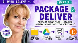 How to Package & Deliver Digital Downloads for Etsy | Google Drive + Canva (Part 3)