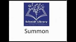 Schmidt Library: How to Search Summon