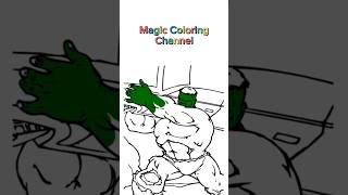 Coloring Hulk Angry for Kids | Gambar Mewarnai Anak #shorts #shortsfeed #coloring