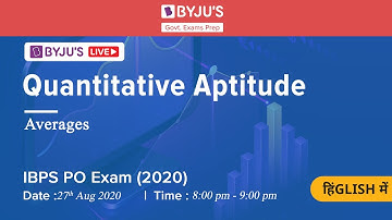 Free Crash Course(IBPS PO Prelims 2020)  | Averages | Quantitative Aptitude