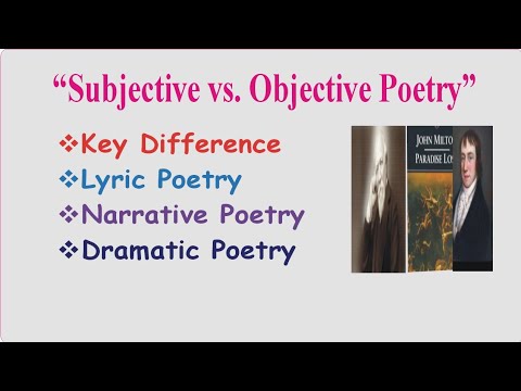 Difference between Subjective and Objective Poetry| What is Subjective ...