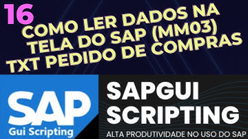 Tutorial 16 - Como coletar dados na tela do SAP (MM03) e Inserir dados no Excel - SapGui Scripting