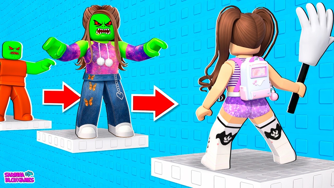 PRECISO SUBIR ESSA TORRE SEM SER INFECTADA POR ZUMBIS no ROBLOX!!