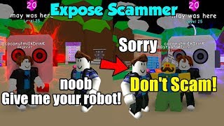 Noob Disguise Trolling With Patriotic Robot! Exposing Scammers! - Bubble Gum Simulator