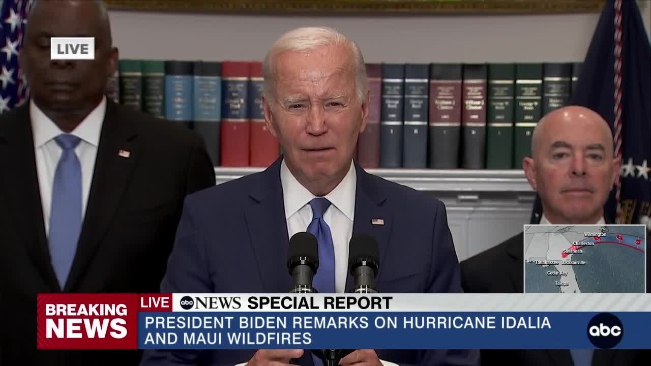 President Biden remarks on Hurricane Idalia and Maui wildfires - YouTube