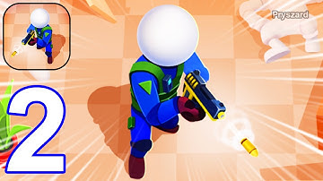 Door Kick Action - Gameplay Walkthrough Part 2 Tutorial Levels 3-4 Stick Doors Kicker (iOS, Android)