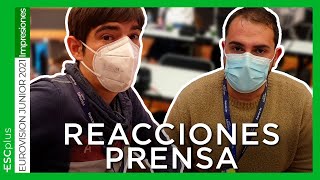 Los compañeros del Centro de Prensa REACCIONAN a la 3ª jornada de ensayos | Eurovisión Junior 2021