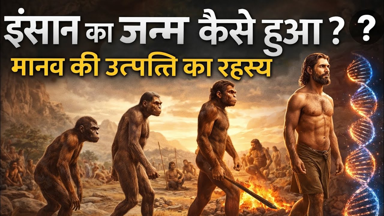 इंसान का जन्म कैसे हुआ?  | मानव की उत्पत्ति की पूरी सच्चाई 🧬 | Evolution of Humans Documentary