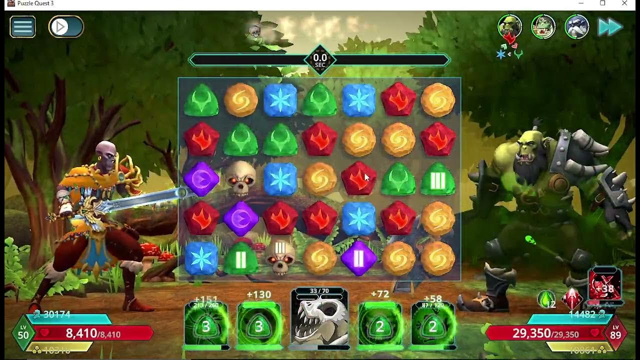 Puzzle Quest 3 Adventure Mode The Deep Mines Day 1 Hardest Difficulty