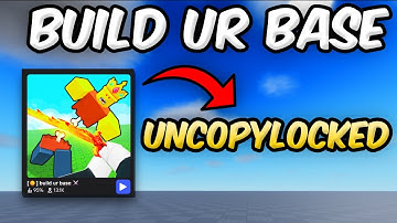 BUILD UR BASE UNCOPYLOCKED | ROBLOX STUDIO