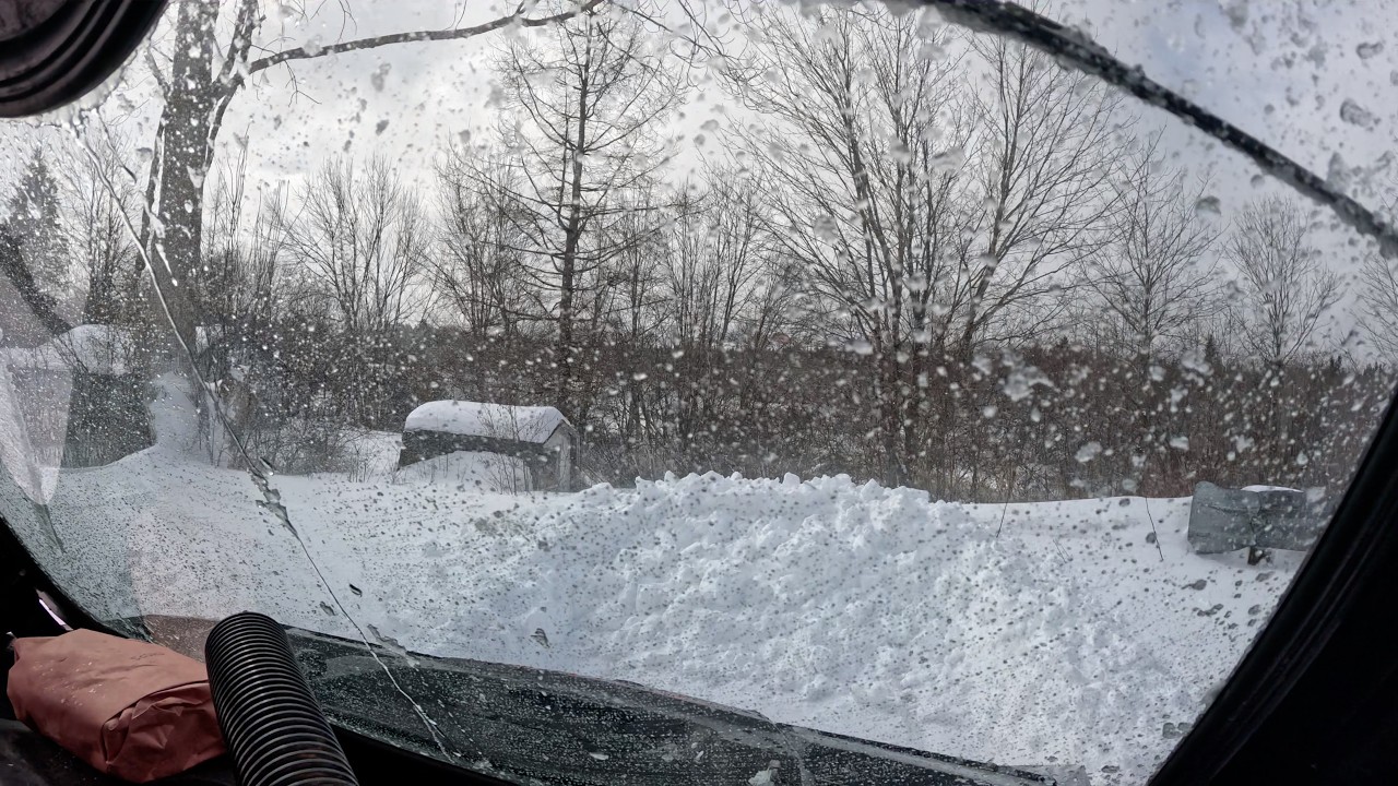 Polaris Razor 1000xp Plowing Super Deep Snow Pushing the Limits!!!