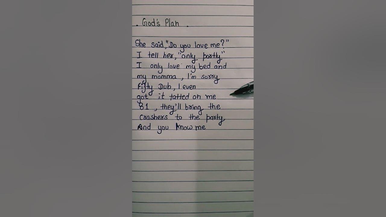 God's Plan - Drake #songlyrics #drake