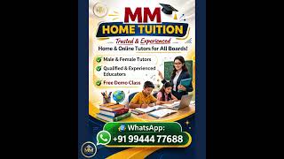 MM HOME TUITION | CBSE TUITION | MATHS TUITION CENTRE Coimbatore Maths Tuition 99444 77688 #maths