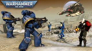 Galactic Warfare Men Of War 40K Ultimate Mod Ultramarines Vs Eldar Cinematic 4K