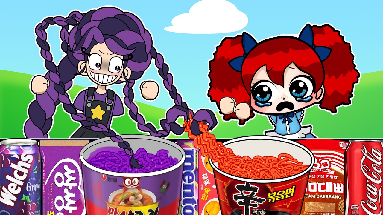 Poppy Playtime Chapter 5 - LILY LOVEBRAIDS VS POPPY +BABY GRAY | Convenience Store Mukbang Animation