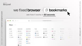 tinypad: browser bookmarks, finally organized