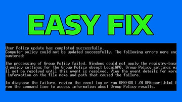 How To Fix Computer Policy Could Not Be Updated Successfully Error in Windows