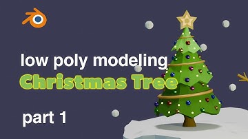 Low Poly Christmas Tree in Blender | Part 1 (Beginner Tutorial, No Voice)