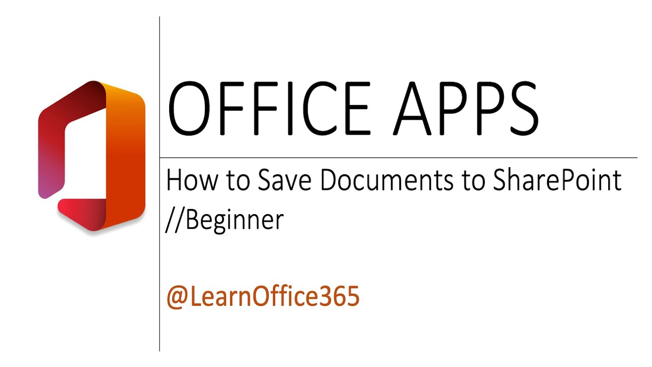 How to save your documents to sharepoint or onedrive quick tutorial