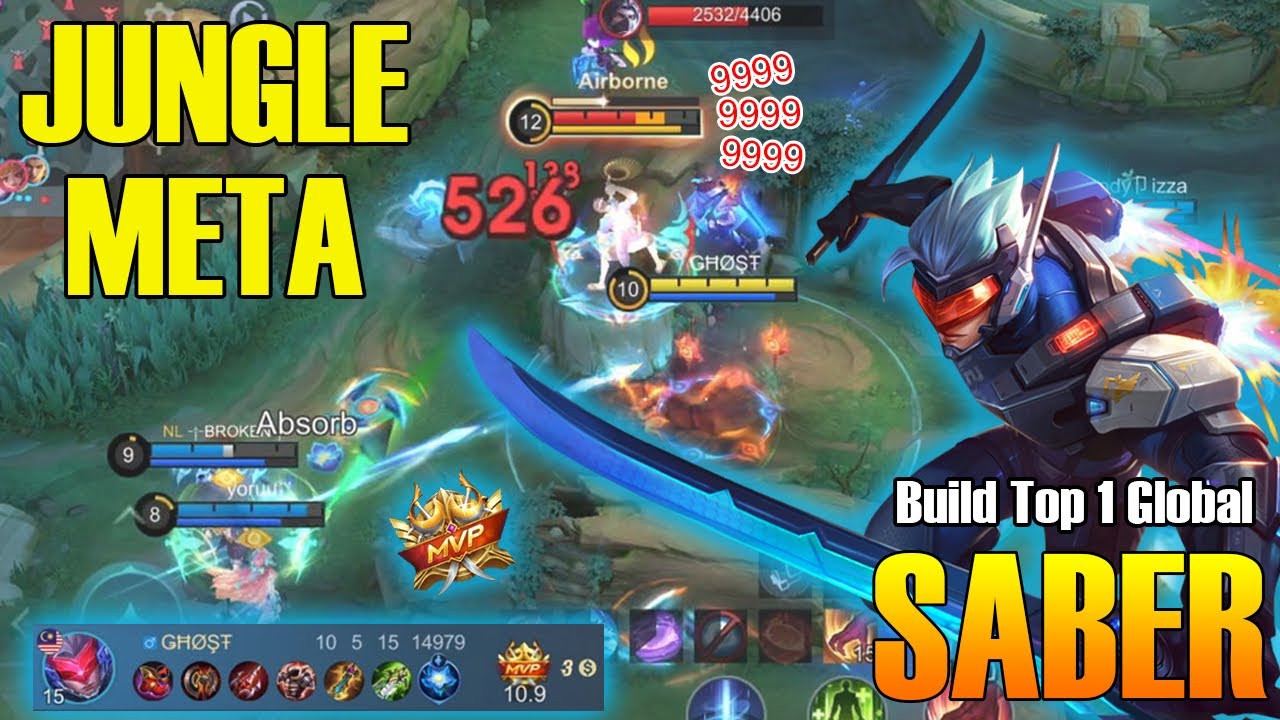 “MOST UNDERRATED ASSASSIN" SABER HIGH DAMAGE BUILD TOP 1 GLOBAL😱 