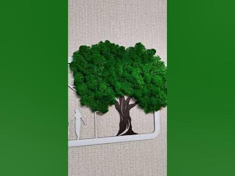 Панно на стену с искусственным мхом «Моя семья» - YouTube