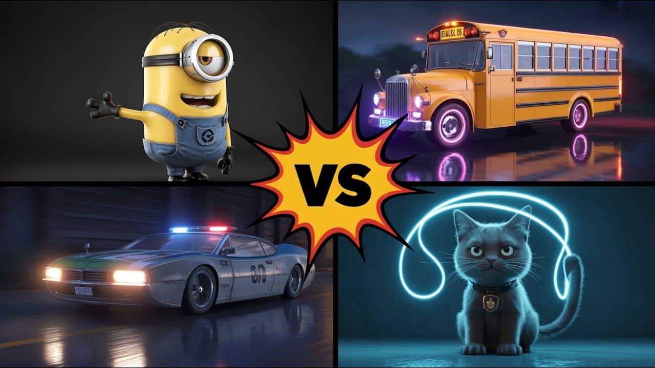 Powerful Cartoon Clash | Minion, Superman, Pikachu & More | OMG Battle Scene! #33