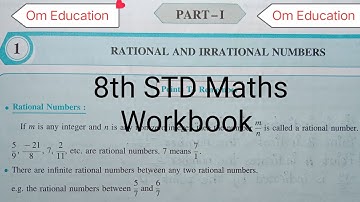8th STD Maths Workbook Chp 1 Rational And Irrational Numbers @omeducation8606