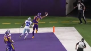 Adam Thielen AMAZING One-Handed Catch vs. Cowboys | NFL Week 11