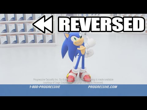 Progressive Ad Featuring Sonic The Hedgehog REVERSED