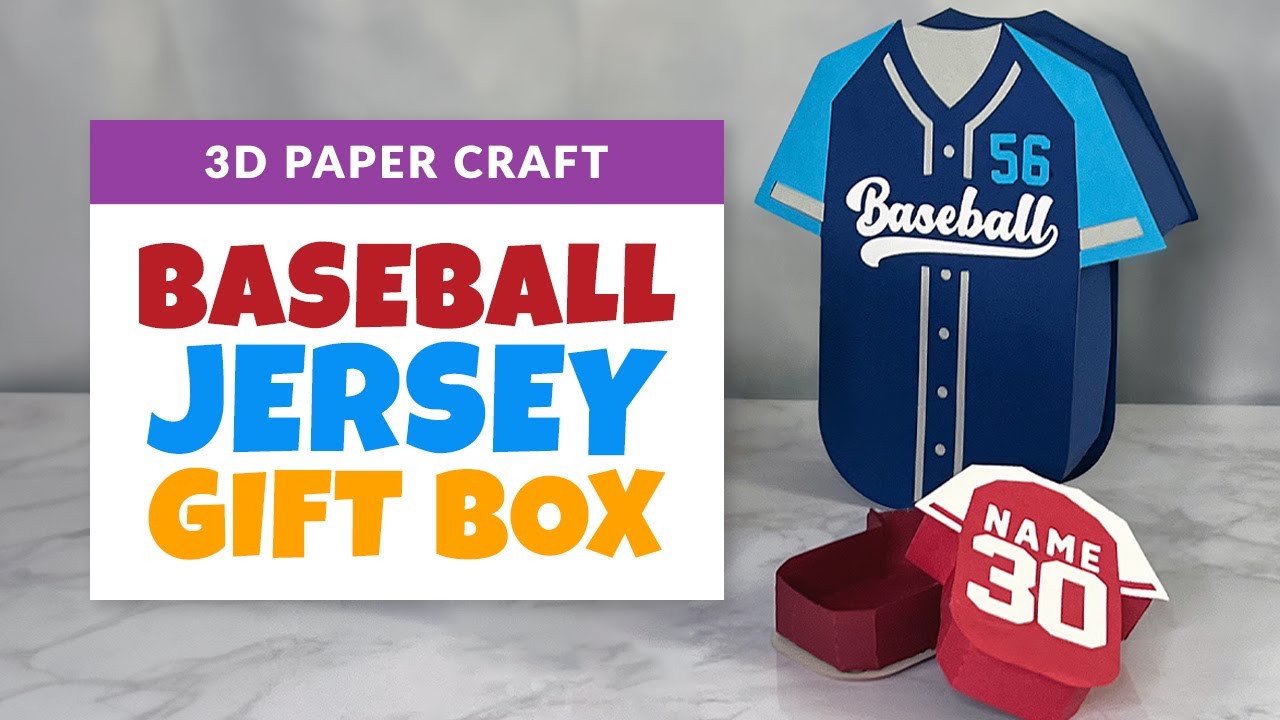 Make a 3D Baseball Jersey Favor Box | Baseball Party Box SVG | DIY Baseball Coach Thank You Gift