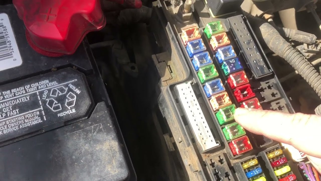 2001-2004 Dodge Dakota Interior Light Fuse Locations - YouTube