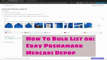 Bulk Listing on Ebay Poshmark Depop and Mercari Using Nifty AI