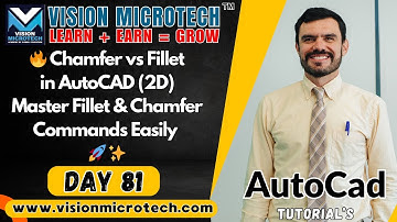 🔥 Chamfer vs Fillet in AutoCAD (2D) | Master Fillet & Chamfer Commands Easily 🚀 ✨