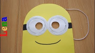 DIY Minion Maske basteln - Minion mask diy - как сделать маску миньона  из бумаги