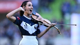 Viral violinist praises 'collaborative effort' for Melbourne Victory performances