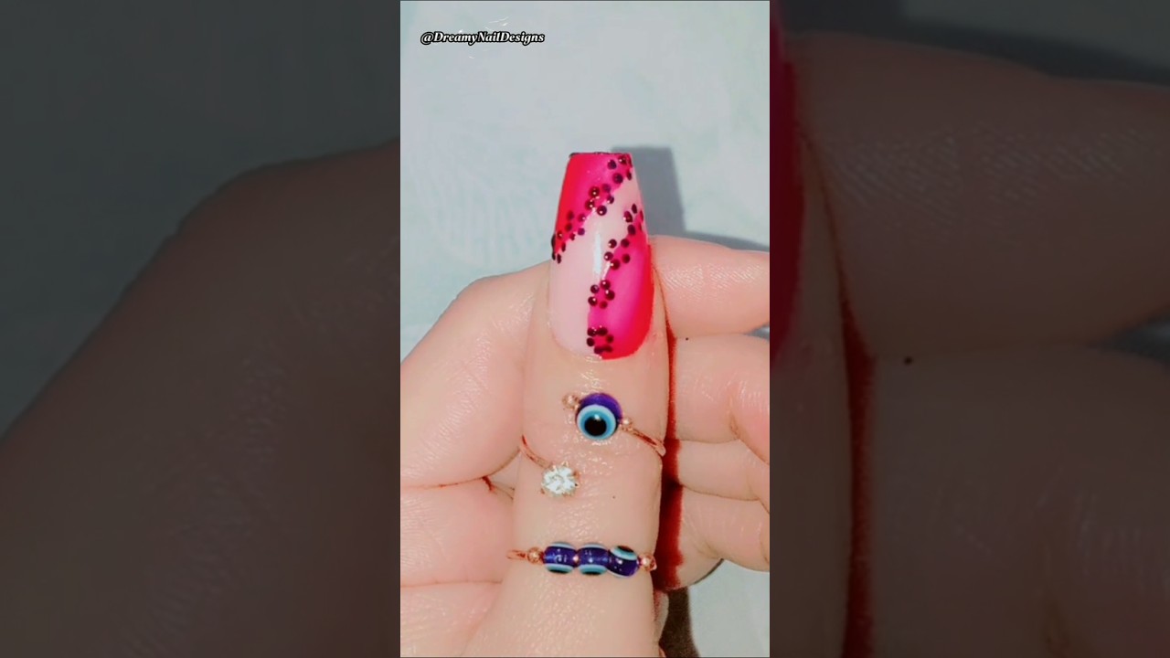 Pink & Black Nail Art 💖🖤 | Simple & Cute Design 