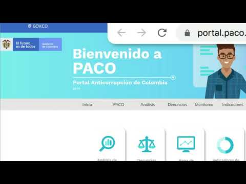 ¿Qué es el Portal Anticorrupción de Colombia - PACO?