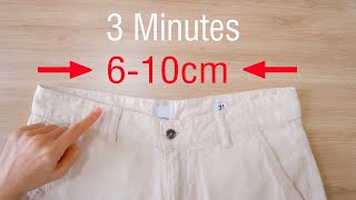 How To Reduce Waist Size Quickly Without Sewing Machine In 3 Minutes