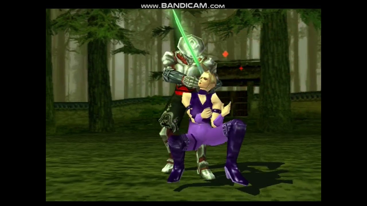 Tekken 3 - Yoshimitsu destroyed Nina(violet costume) / Ryona