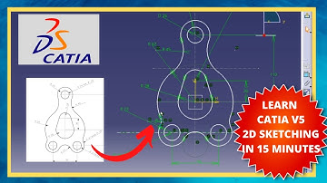 How To: CATIA 2D Sketching Practice for Beginners | CATIA 2023