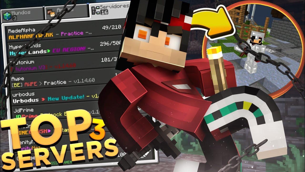 Top 3 MCPE Servers 2020 1.16+/ Factions, SkyWars, KitPvP / Minecraft