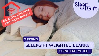 Testing SleepGift™ Weighted Blanket using EMF Meter | SleepGift