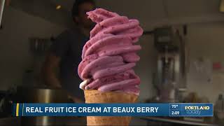 Real fruit ice cream at Beaux Berry