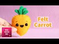 DIY: Cute Carrot Felt Plush | Kawaii Crafts | Easter Crafts.