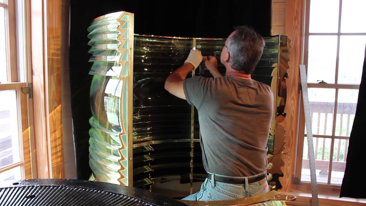 St  George Island Lighthouse Fresnel Lens Installation