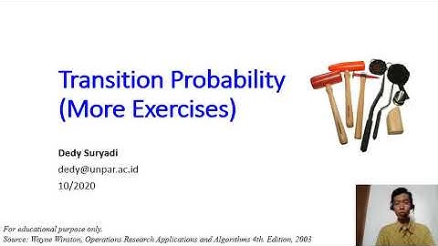 OR3 Week4.(3) Transition Probabilities (Exercise 1)