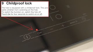 How to UNLOCK Bosch Induction Hob (Key & Child LOCK)