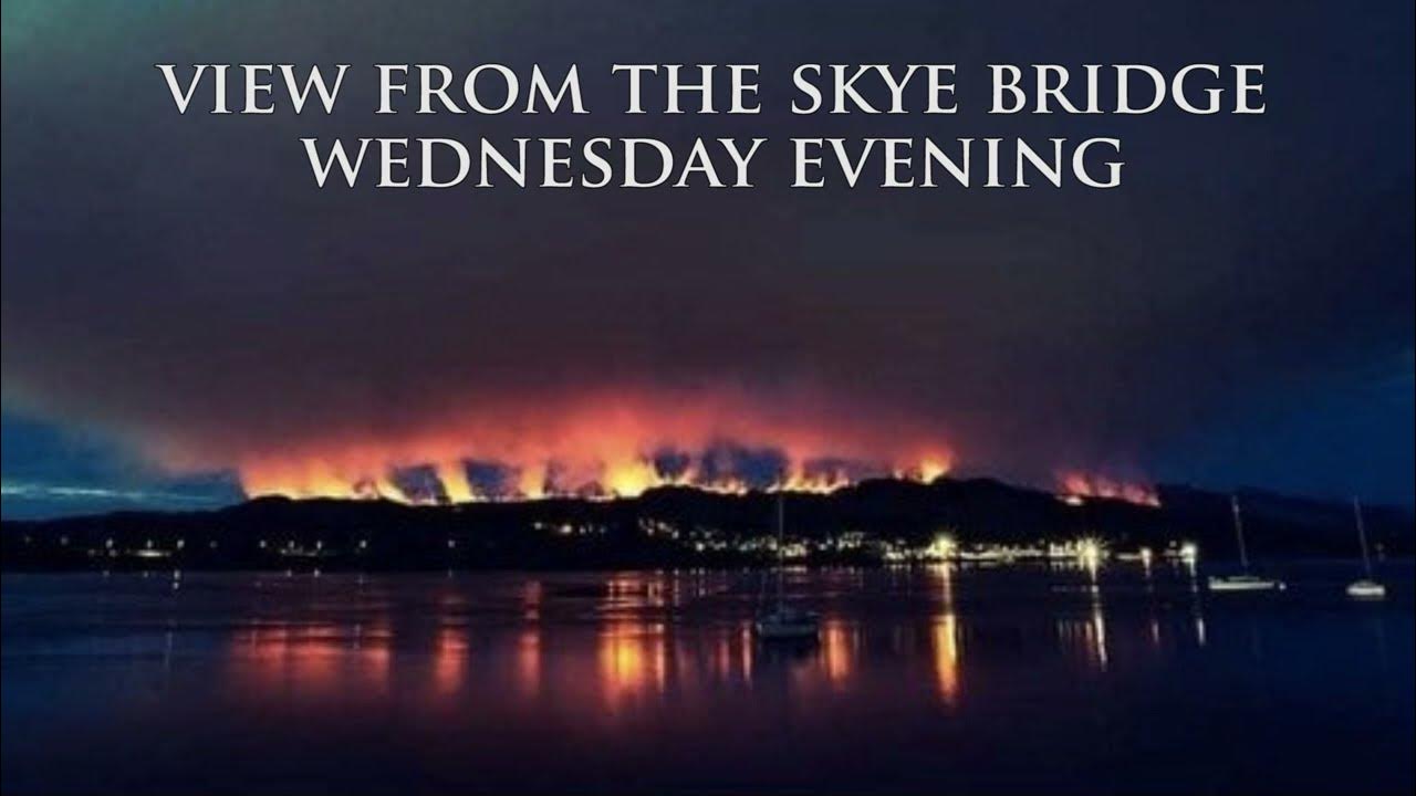 Kyle of Lochalsh Hill fire / Wildfire Nr Isle of Skye Highlands, 27 04